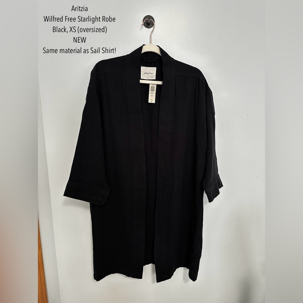 Aritzia | Wilfred Free Starlight Robe | Black, Small | NEW